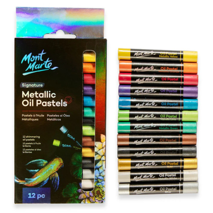 Pastel ulei metalizat Mont Marte 12 buc/set [2]
