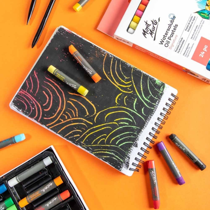 Pastel ulei solubil  24 buc/set, Mont Marte [8]