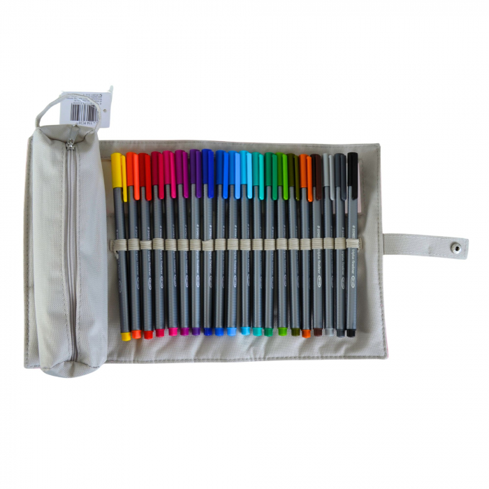 Penar 20 culori Fineliner Triplus Color Albastru 0.3 mm, Staedtler [2]