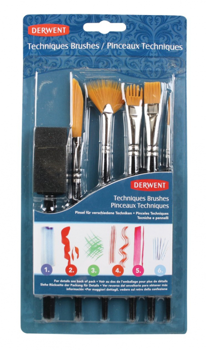 Pensula Diverse Modele 6/Set Professional, Derwent [2]