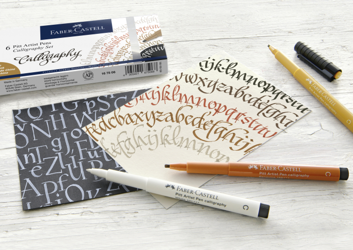 Pitt Artist Pen Caligrafic set 8 buc Color Faber-Castell [5]