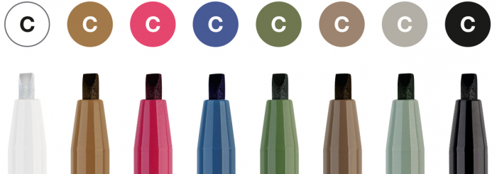 Pitt Artist Pen Caligrafic set 8 buc Color Faber-Castell [2]