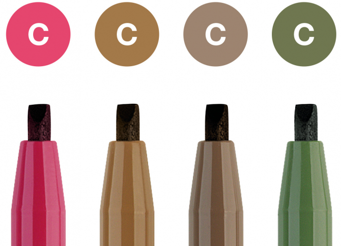 Pitt Artist Pen Caligrafic set 4 buc Color Faber-Castell [2]