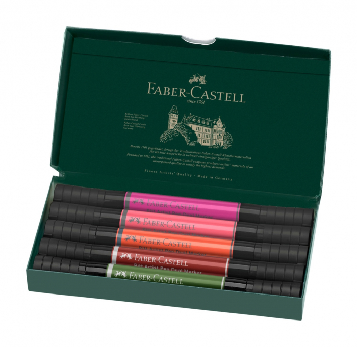 Pitt Artist Pen Dual Marker Flowers Set 5 culori, Faber-Castell [3]