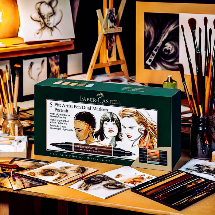 Pitt Artist Pen Dual Marker Portrait Set 5 culori, Faber-Castell [4]