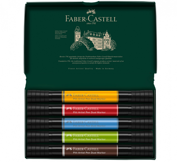 Pitt Artist Pen Dual Marker Set 5 bucati Faber-Castell [3]