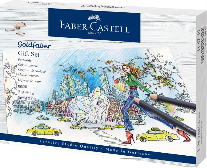 Set Cadou 17 Creioane Colorate Goldfaber  + Accesorii Faber-Castell [1]