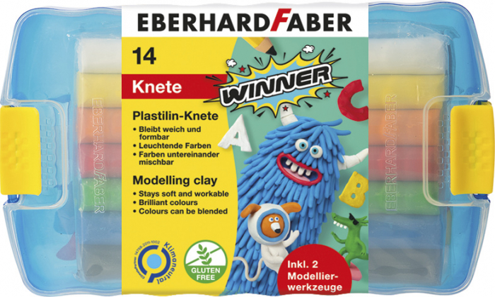 PLASTILINA 10 CULORI CUTIE PLASTIC EberhardFaber [4]