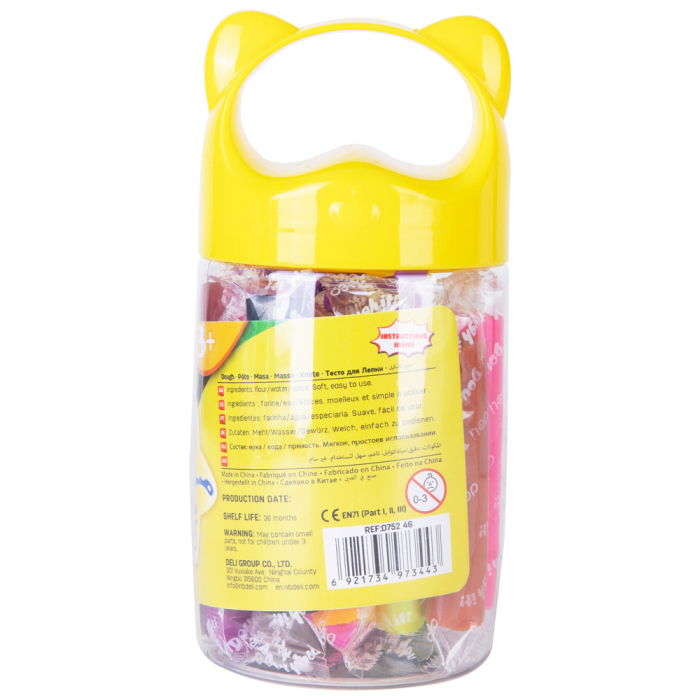 PLASTILINA SOFT AIRDRY GALETUSA 12 CULORI 140G DELI [3]