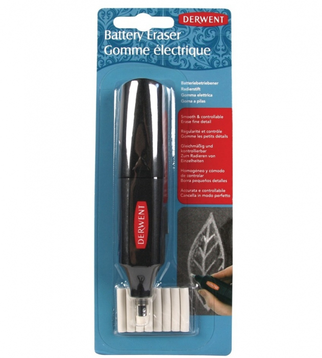 Radiera Electrica cu baterii, 8 rezerve, Professional Derwent [2]