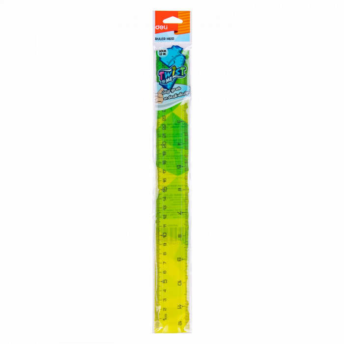 Rigla 30 cm Multicolora Flexibila, Deli [3]