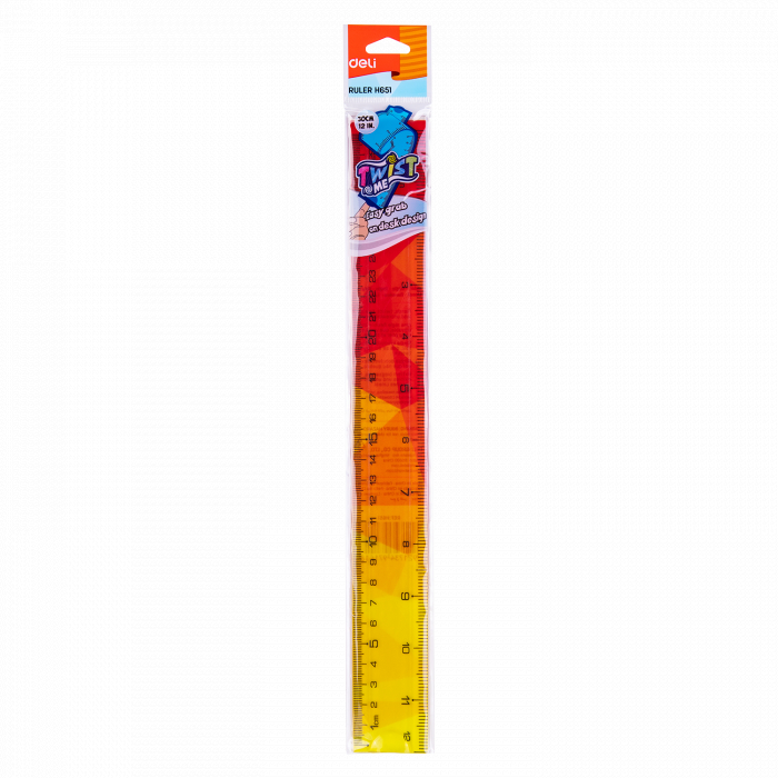 Rigla 30 cm Multicolora Flexibila, Deli [5]