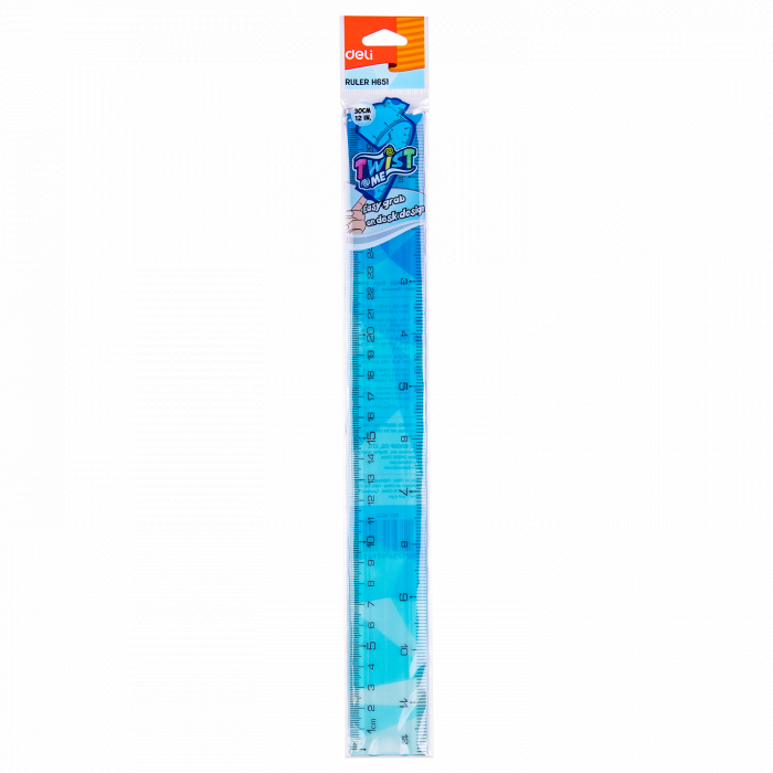 Rigla 30 cm Multicolora Flexibila, Deli [4]