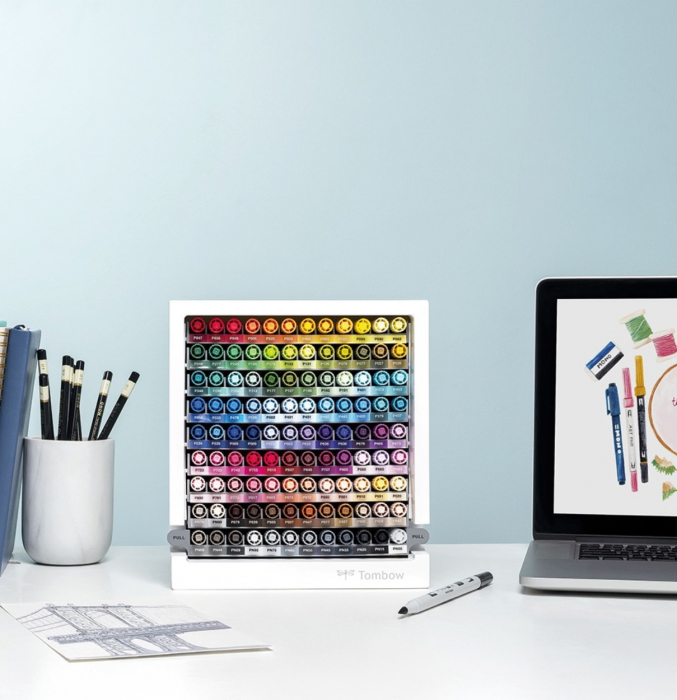 Set 108 Marker Dual Brush Watercoloring ABT Desk Set Organiser, Tombow [5]