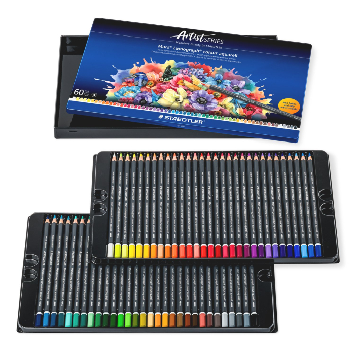 Set 60 Creioane Colorate Acuarelabile Mars Lumograph Colour Aquarell 104, Staedtler [2]