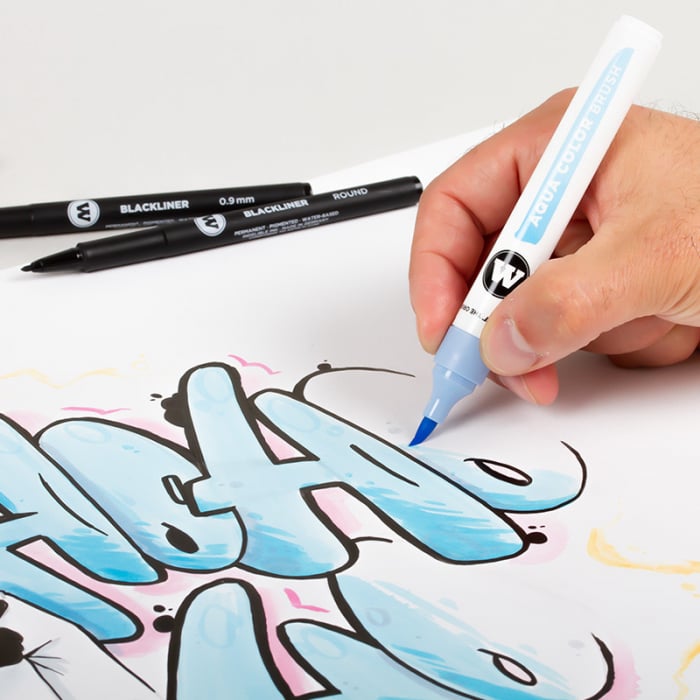 Set 12x Aqua Color Brush Basic Set 2, Molotow [3]