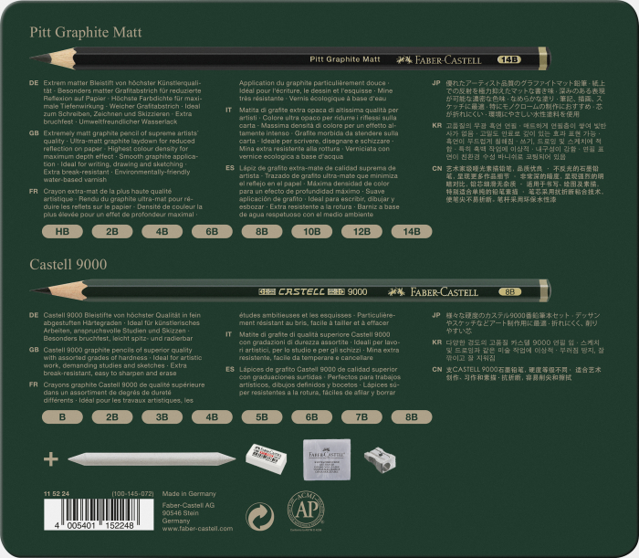 Set 20 Creioane Grafit Mat + CASTELL 9000 Faber-Castell [3]