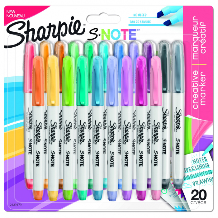 Set 20 Markere Coloring Chisel Sharpie S Note [1]