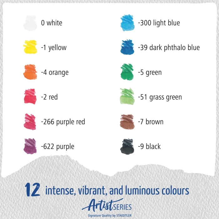 Set 12 Creioane Colorate Acuarelabile Mars Lumograph Colour Aquarell 104, Staedtler - Copie [3]