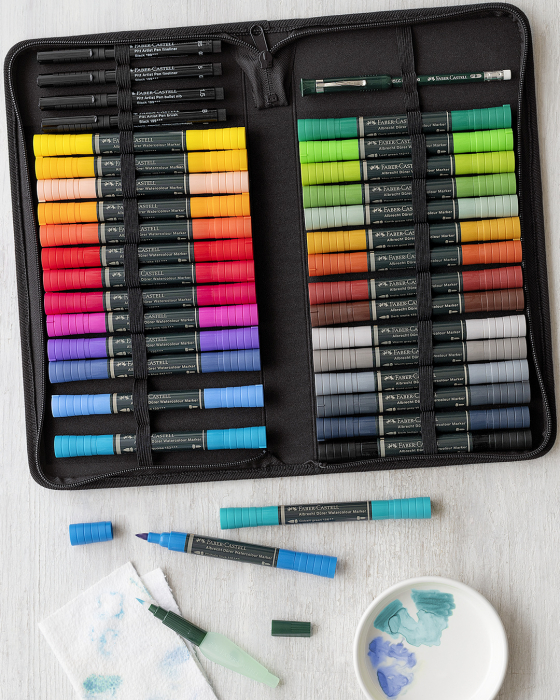 Set 30 Markere Solubile A DURER + 4PAP + Perfect Pencil + Pensula Faber-Castell [6]