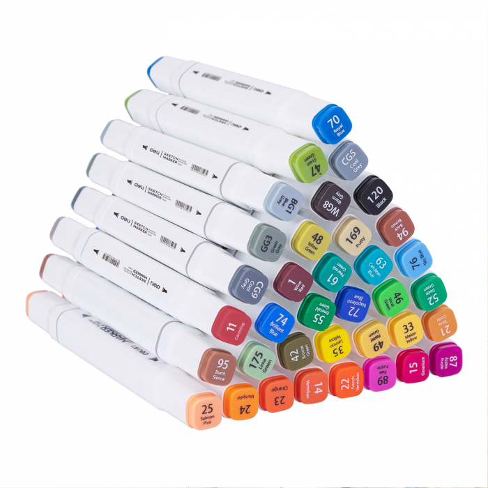 Set 36 Markere Sketching varf Dublu 1mm/7mm Deli [3]