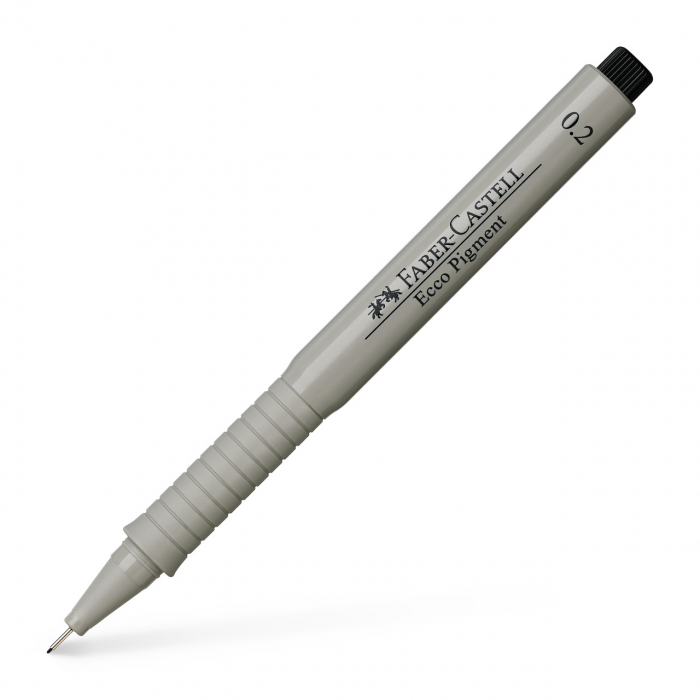 Set 4 Liner Ecco Pigment Negru 0.2, 0.4, 0.6, 0.8, Faber-Castell [2]