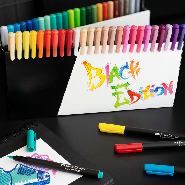 Set 50 Brush Pens Black Edition, Faber-Castell [4]