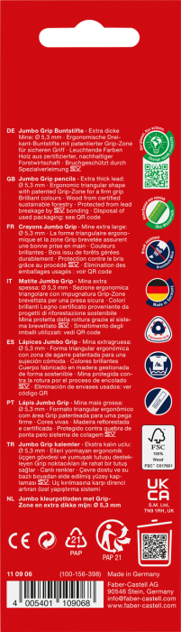 Set 6 culori Creioane Colorate Jumbo Grip, Faber-Castell [4]