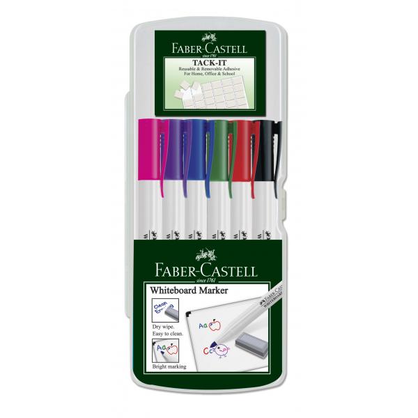 Set 6 culori Standard Marker Whiteboard Slim 1560 Faber-Castell [1]
