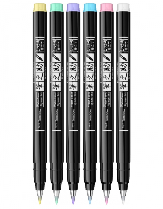Set 6 Fudenosuke Pastel, Tombow [4]