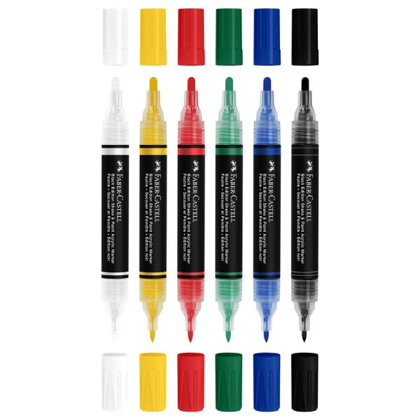Set 6 Markere Acrilice Shake & Paint,  Culori Clasice – Faber-Castell [2]