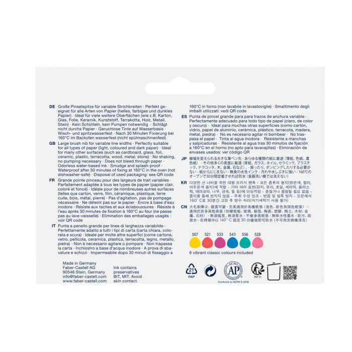 Set 6 Markere Creative Goldfaber Brush Holiday Vibes, Faber-Castell [2]