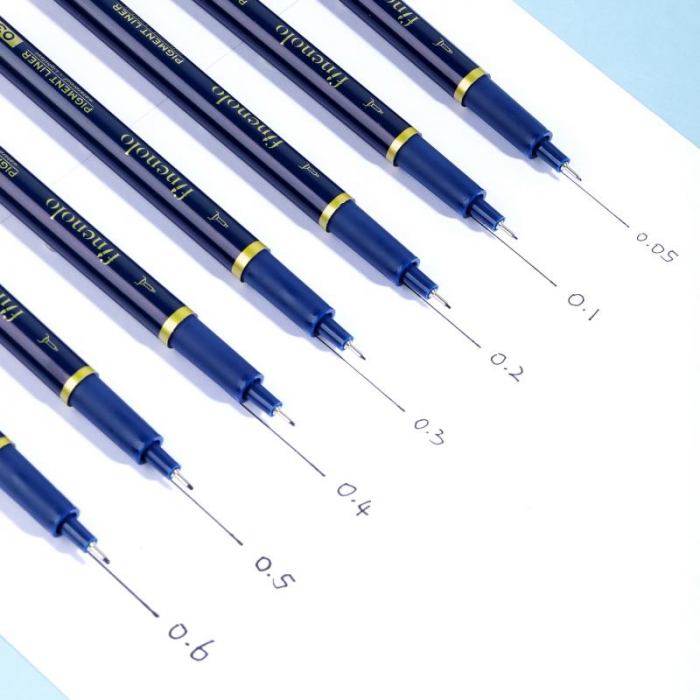 Set 7 buc Liner Grafic (0.2 0.25 0.3  0.35 0.4 0.45 0.5mm), Deli [5]