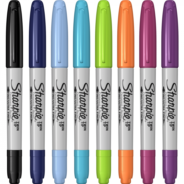 Set 8 Markere Permanente Twin Tip Bullet Sharpie [3]