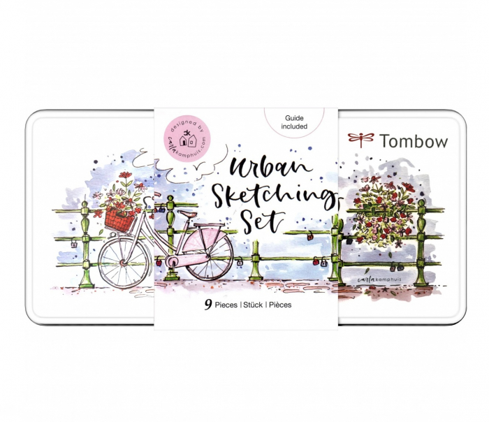 Set Caligrafie 9 piese Watercoloring Sketching, Tombow [5]