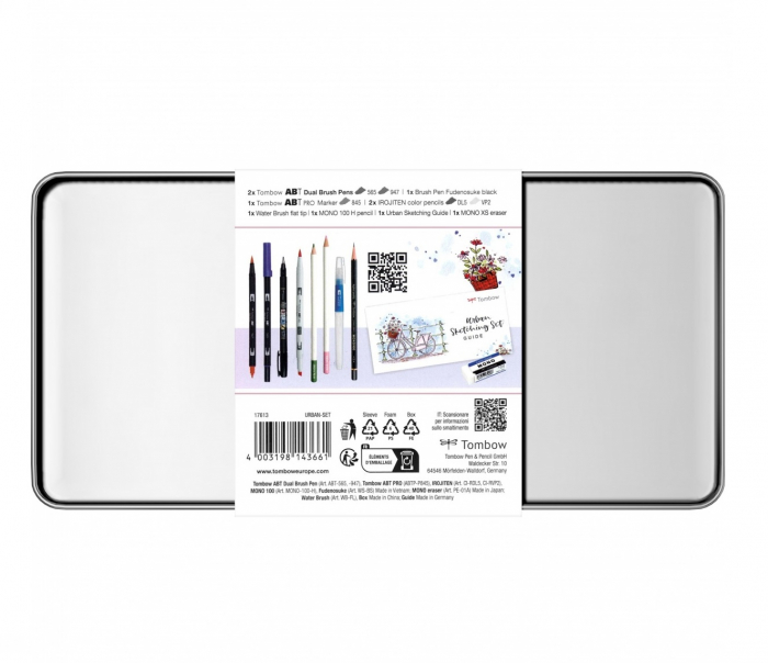 Set Caligrafie 9 piese Watercoloring Sketching, Tombow [6]