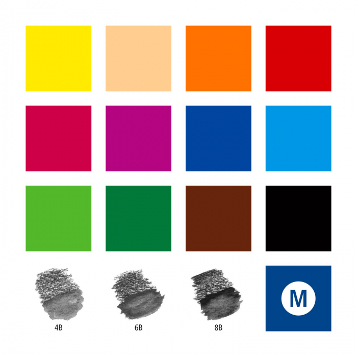Set 3 Lumograph 100 Aquarelle 12+3, STAEDTLER [3]