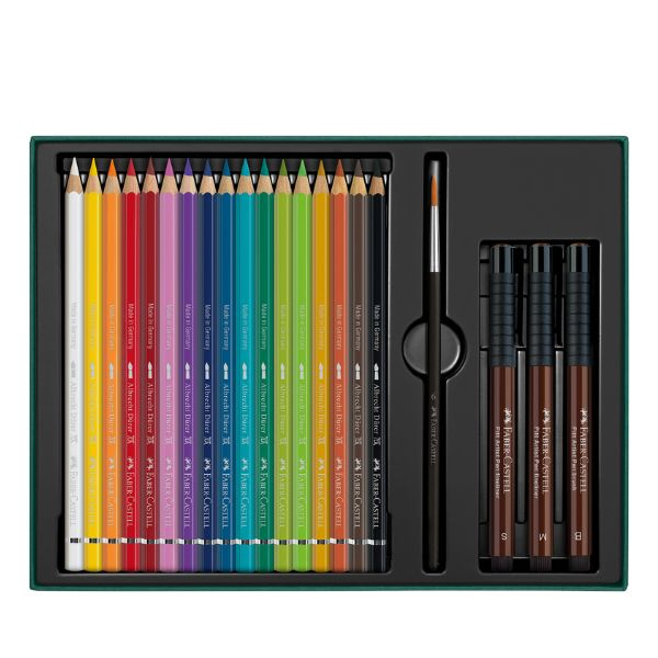 Set Cadou 17 Creioane Aquarelle Albrecht Dürer + 3 Accesorii + Pensulă, Faber-Castell [2]