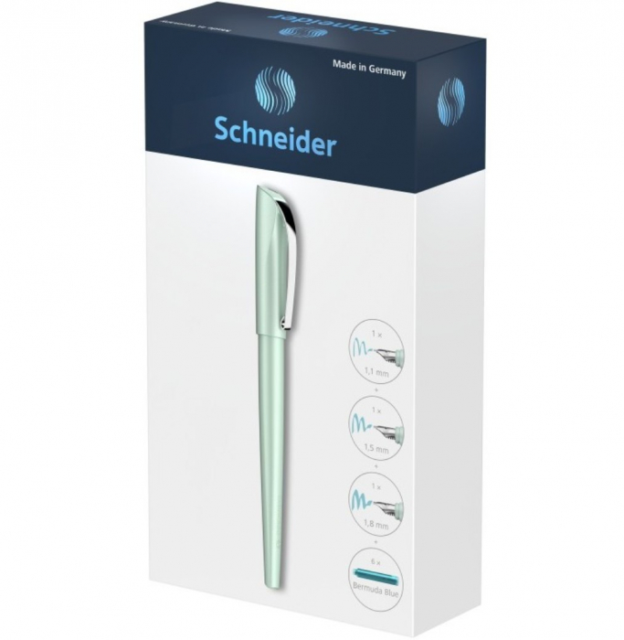 Set Cadou Stilou Caligrafie Callissima Mint, Schneider [2]