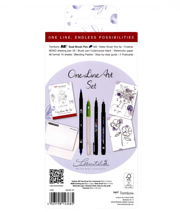 Set Caligrafie 8 piese Watercoloring Sketching, Tombow [4]
