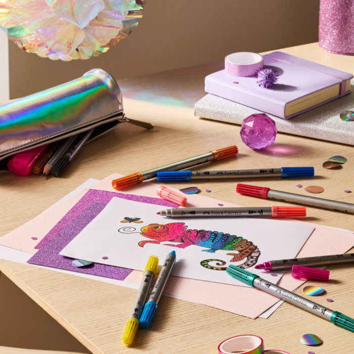 Set Carioci 10 culori Glitter, 2 capete, Faber-Castell [3]