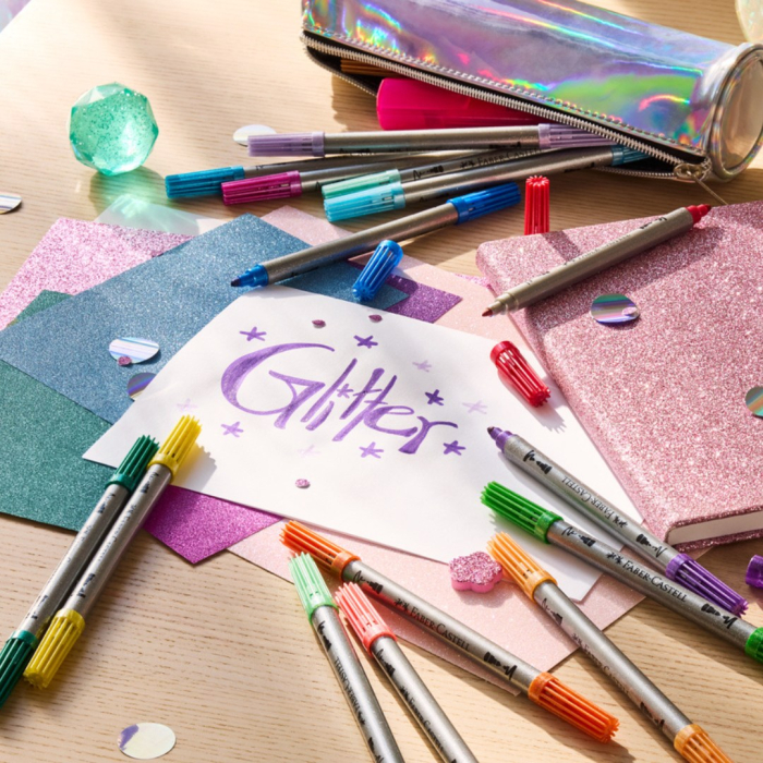 Set CariocI 20 culori Glitter, 2 capete, Faber-Castell [3]