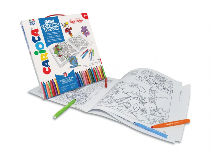 Set creativ Maxi Coloring Album Game Station, Carioca [2]