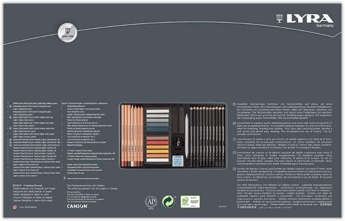 Set creioane pentru desene si schite 27 piese/set Rembrandt, LYRA [4]