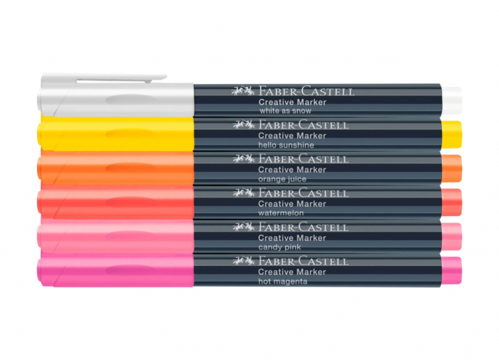 Set Markere Creative 6 culori Summer, Faber-Castell [2]