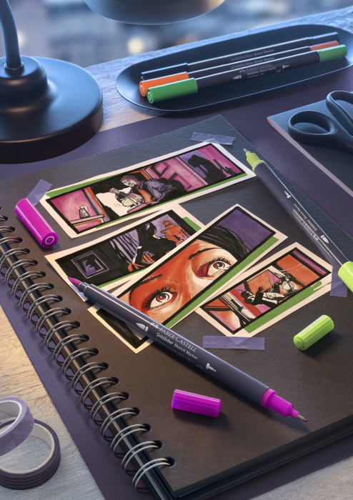 Set Markere Goldfaber Sketch 2 Capete Graphic Novel Faber-Castell [4]