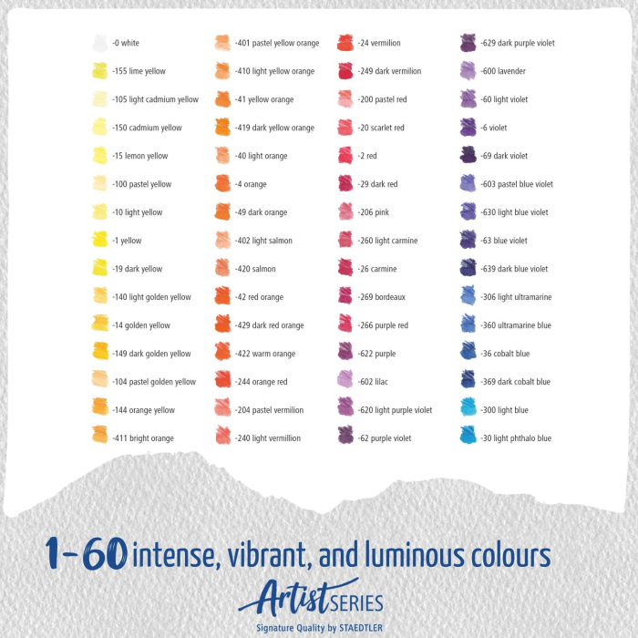 Set 120 Creioane Colorate Acuarelabile Mars Lumograph Colour Aquarell 104, Staedtler [4]