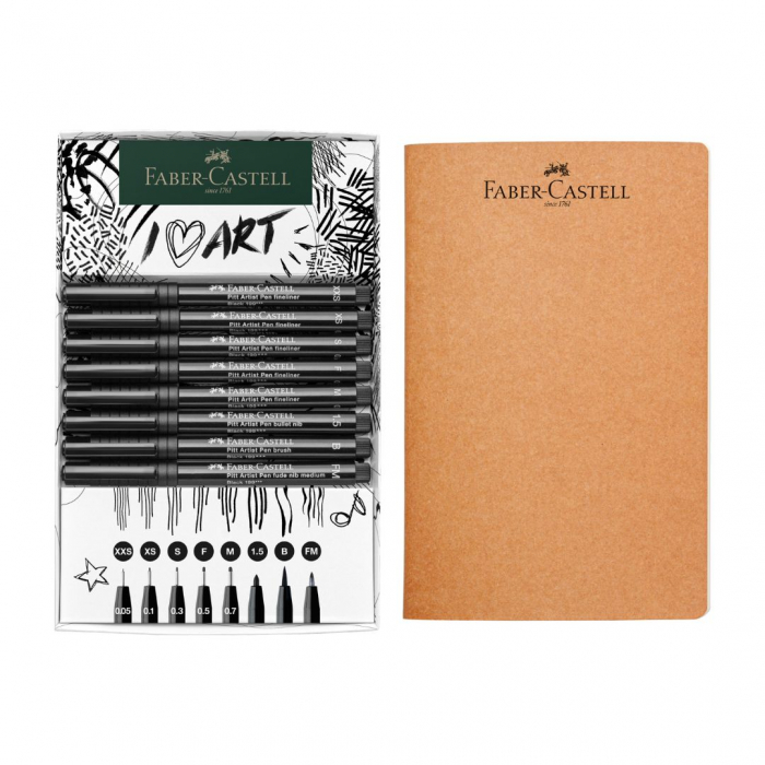 Set Pitt Artist Pen Sketching 8 Buc + Sketchbook Faber-Castell [3]