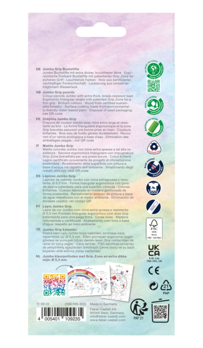 Set Creioane Colorate 8+2 Culori Jumbo Grip Unicorni Faber-Castell [2]