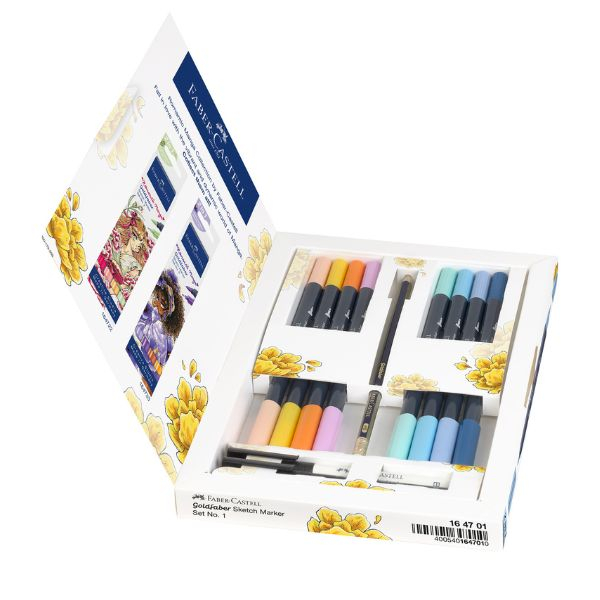 Set Romantic Manga 1 - 8 Markere Sketch Goldfaber+2 Pitt Artist Pen+Creion Grafit, Faber-Castell [4]